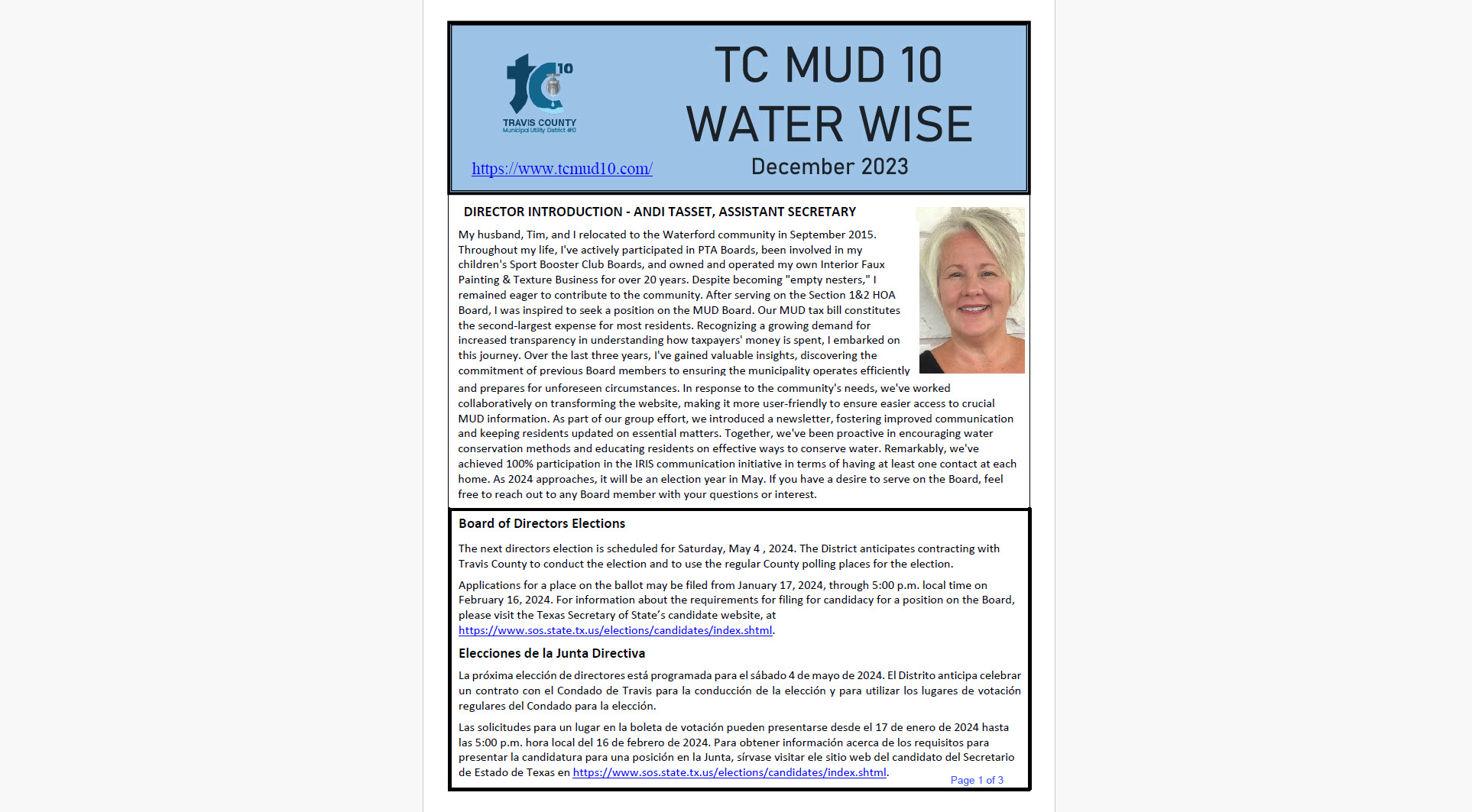 TCMUD 10 December Newsletter