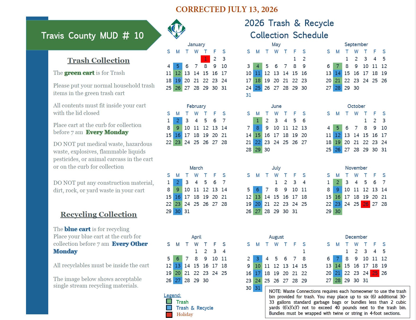 TCMUD 10 Calendar (opens in new window)